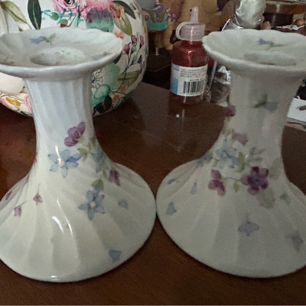 Vintage Candlesticks Haviland fine bone china - Picture 2 of 5